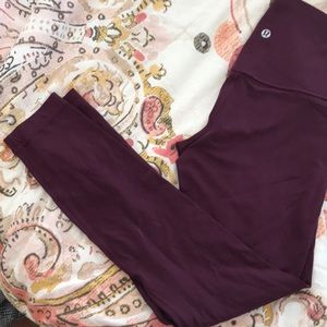 Size 4 lululemon align pants, dark adobe